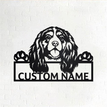 Custom Metal Sign, Cavalier King Charles Spaniel Metal Sign, Anniversary Gift, Dog House Sign, Outdoor Sign, Home Decor Sign