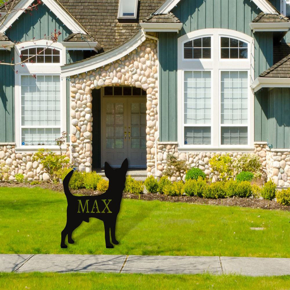 Custom Metal Sign, Chihuahua Dog Metal Sign, Anniversary Gift, Dog House Sign, Dog Wall Art, Outdoor Sign, Home Decor Sign