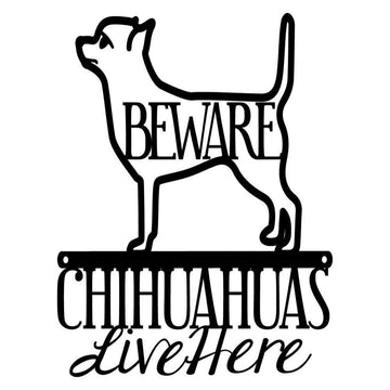 Custom Metal Sign, Chihuahua Metal Wall Art Dog Sign, Anniversary Gift, Dog House Sign, Dog Wall Art, Outdoor Sign, Home Decor Sign
