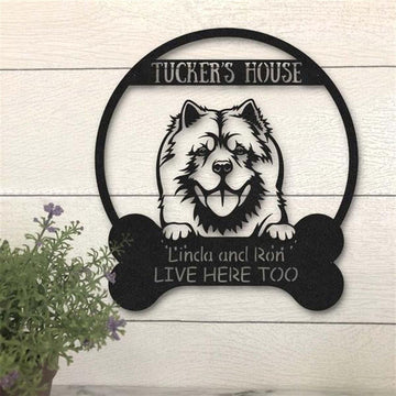 Custom Metal Sign, Chow Chow Dog Lovers Funny Metal Sign, Anniversary Gift, Dog House Sign, Outdoor Sign, Home Decor Sign