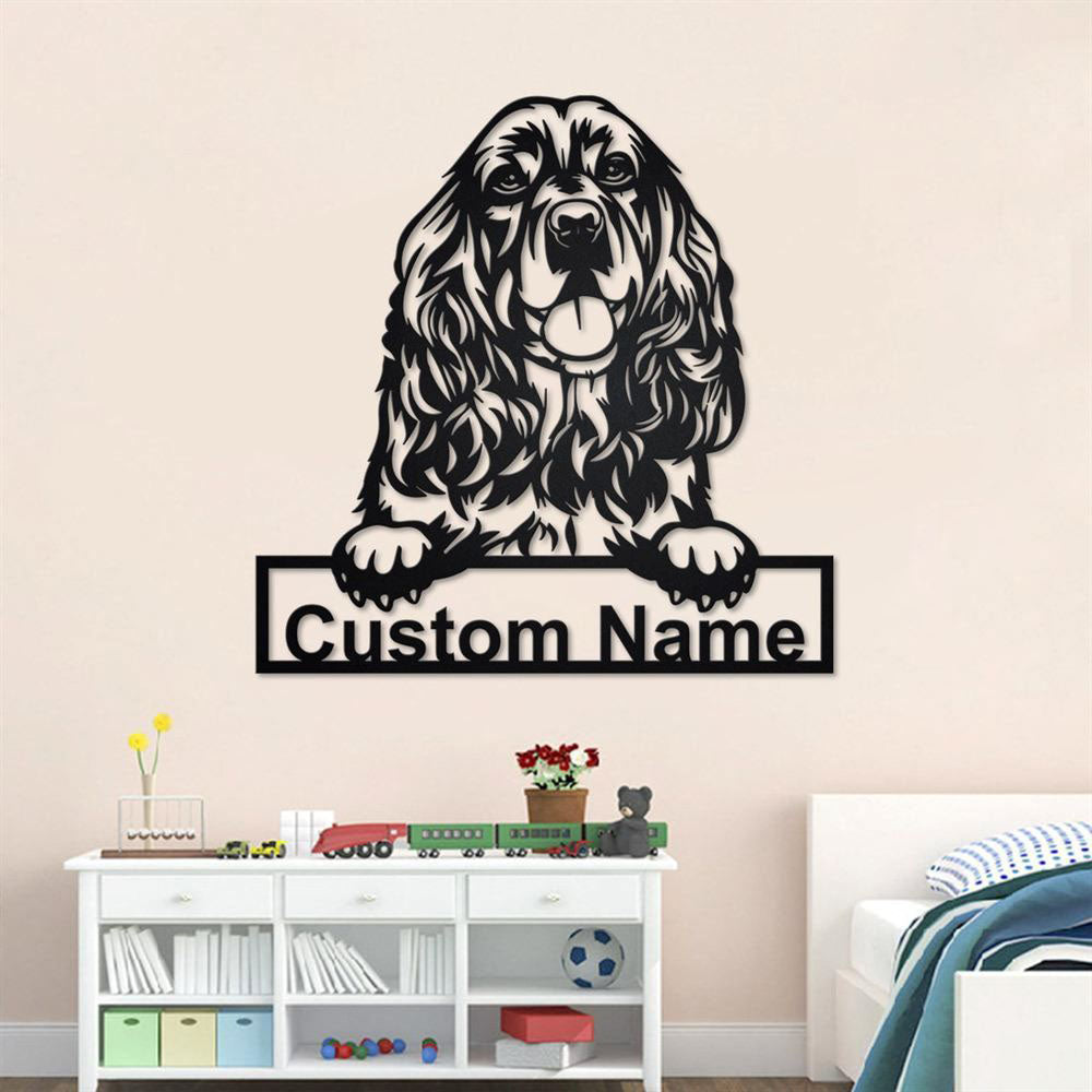 Custom Metal Sign, Cocker Spaniel Metal Signs, Anniversary Gift, Dog House Sign, Dog Wall Art, Outdoor Sign, Home Decor Sign