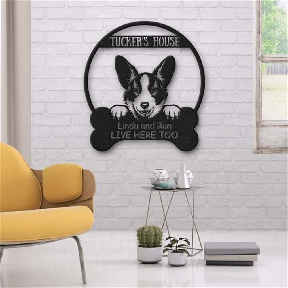Custom Metal Sign, Corgi Dog Lovers Funny Metal Sign, Anniversary Gift, Dog House Sign, Dog Wall Art, Outdoor Sign, Home Decor Sign