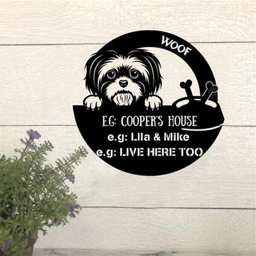 Custom Metal Sign, Dog Lovers The Dog's House Metal Sign, Anniversary Gift, Dog House Sign, Dog Wall Art, Outdoor Sign, Home Decor Sign