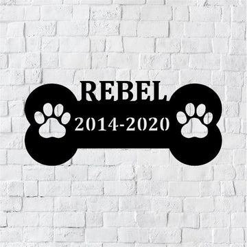 Custom Metal Sign, Dog Memorial Metal Sign, Anniversary Gift, Dog House Sign, Dog Wall Art, Outdoor Sign, Home Decor Sign