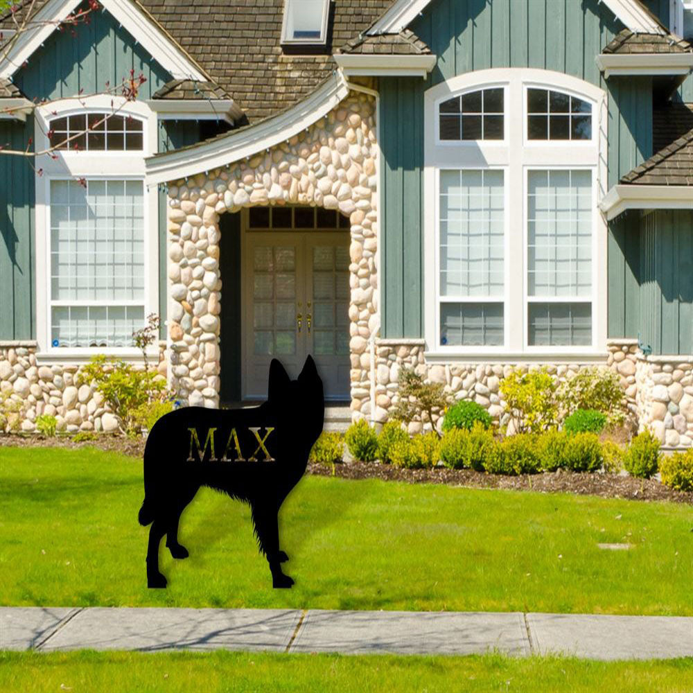 Custom Metal Sign, Dutch Sheep Dog Metal Sign, Anniversary Gift, Dog House Sign, Dog Wall Art, Outdoor Sign, Home Decor Sign