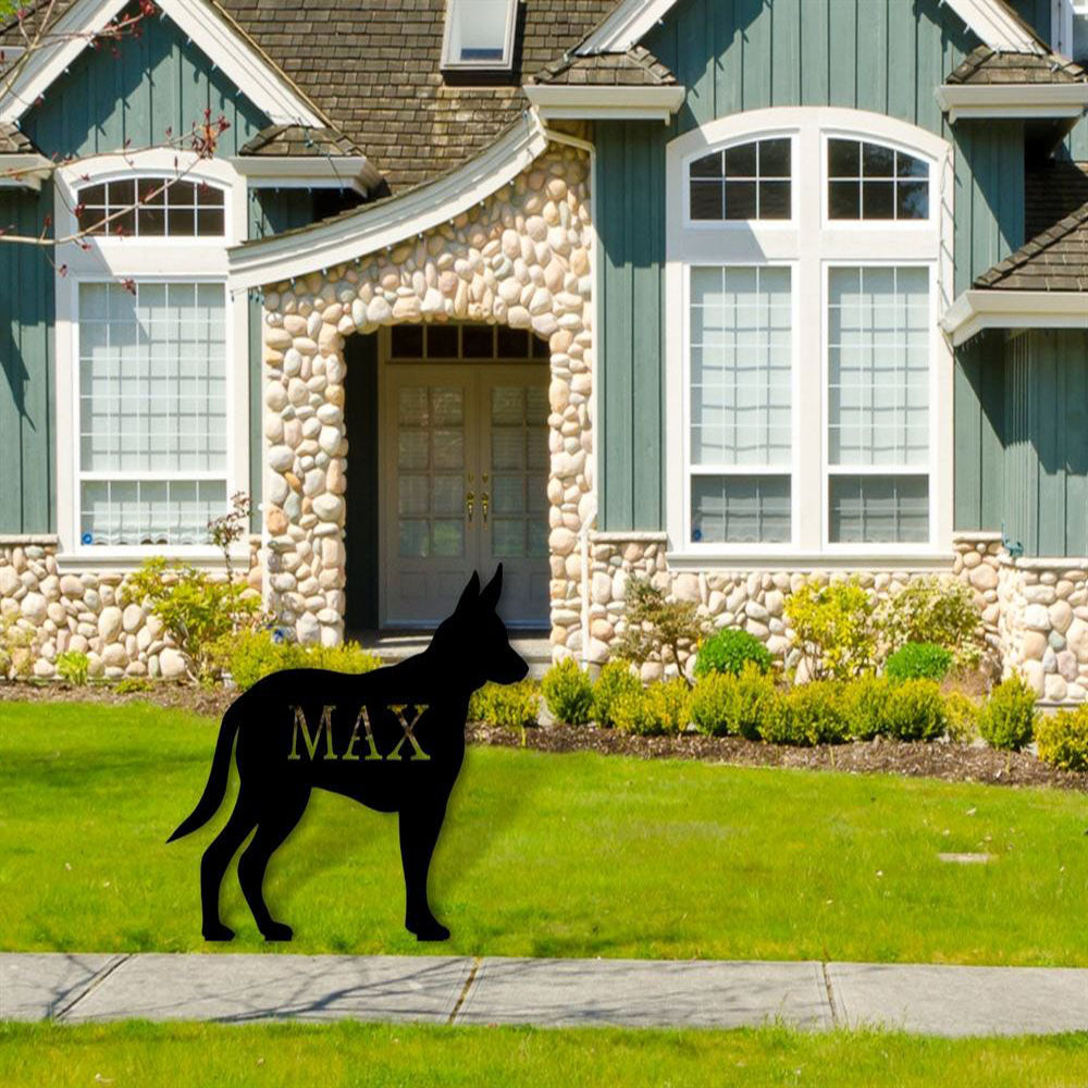 Custom Metal Sign, German Shepherd Front Yard Dog Metal Sign, Anniversary Gift, Dog House Sign, Outdoor Sign, Home Decor Sign