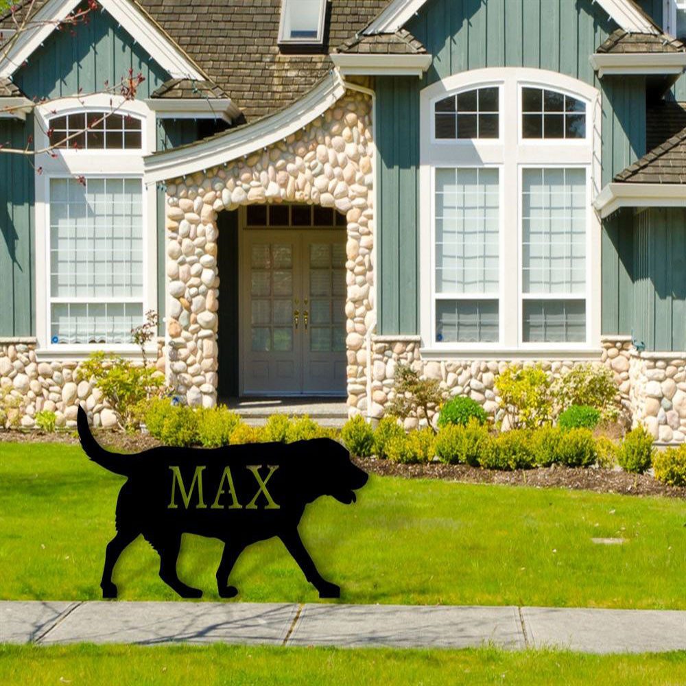 Custom Metal Sign, Golden Retriever Metal Sign, Anniversary Gift, Dog House Sign, Dog Wall Art, Outdoor Sign, Home Decor Sign