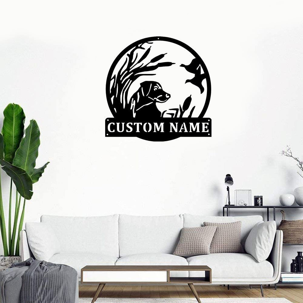 Custom Metal Sign, Hunting Dog Metal Sign, Anniversary Gift, Dog House Sign, Dog Wall Art, Outdoor Sign, Home Decor Sign