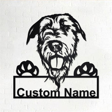 Custom Metal Sign, Irish wolfhound Dog Metal Sign, Anniversary Gift, Dog House Sign, Dog Wall Art, Outdoor Sign, Home Decor Sign