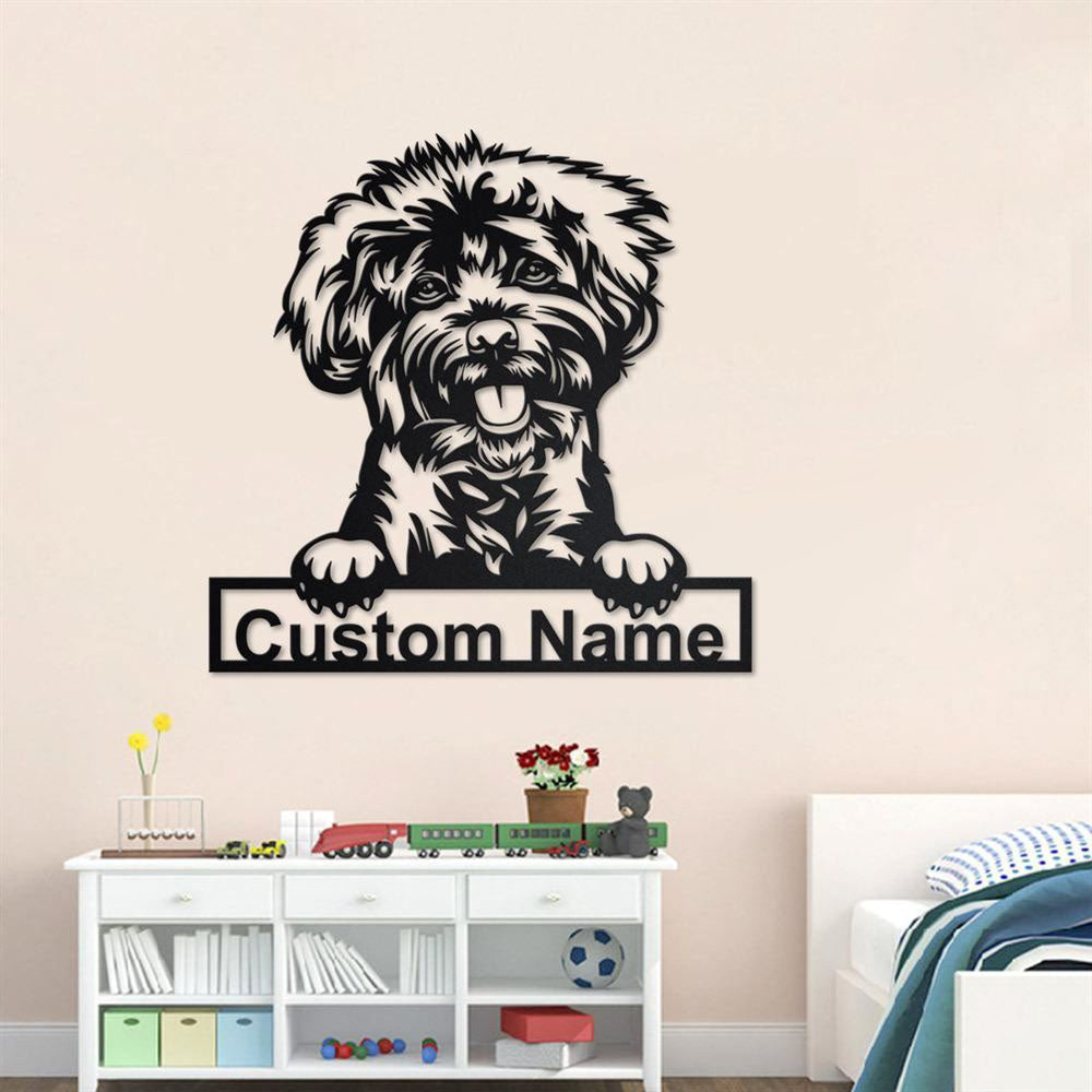 Custom Metal Sign, Labradoodle Metal Signs, Anniversary Gift, Dog House Sign, Dog Wall Art, Outdoor Sign, Home Decor Sign