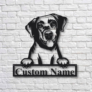 Custom Metal Sign, Labrador Retriever Dog Metal Sign, Anniversary Gift, Dog House Sign, Dog Wall Art, Outdoor Sign, Home Decor Sign