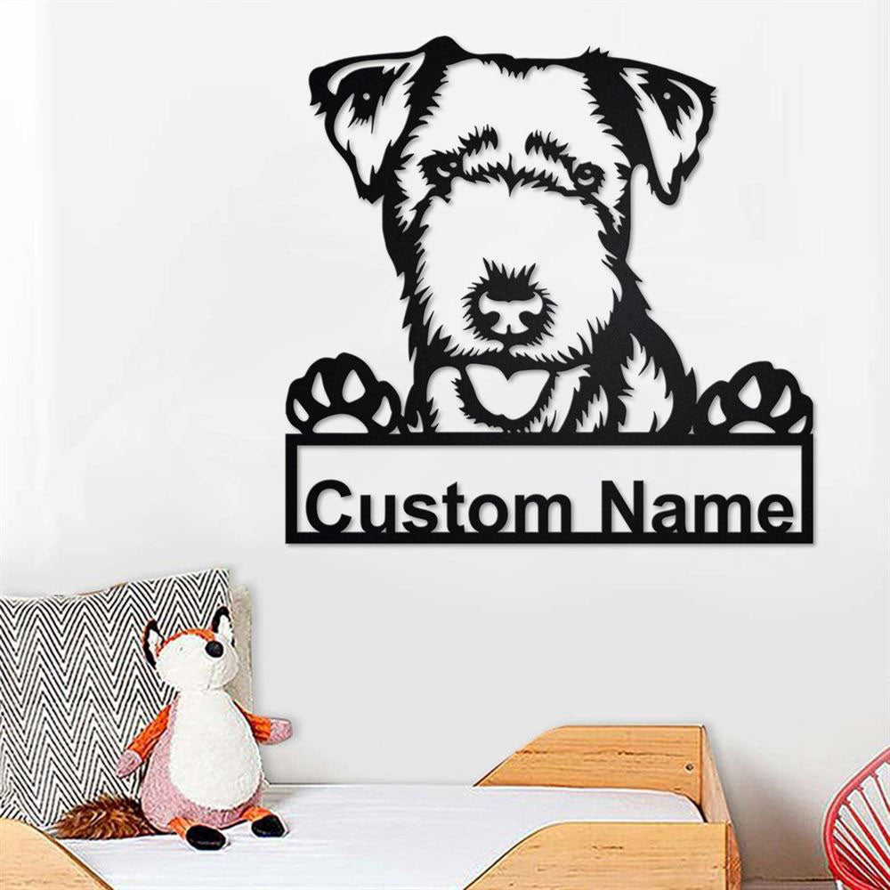 Custom Metal Sign, Lakeland Terrier Metal Sign, Anniversary Gift, Dog House Sign, Dog Wall Art, Outdoor Sign, Home Decor Sign