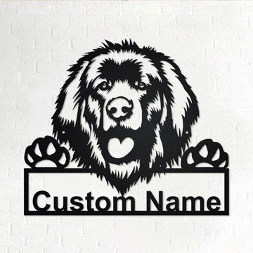 Custom Metal Sign, Leonberger Dog Metal Sign, Anniversary Gift, Dog House Sign, Dog Wall Art, Outdoor Sign, Home Decor Sign