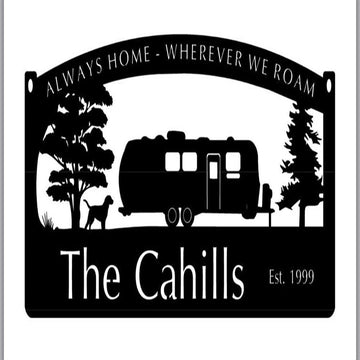 Custom Metal Sign, Metal Airstream Camper Metal Sign, Anniversary Gift, Dog House Sign, Outdoor Sign, Home Decor Sign