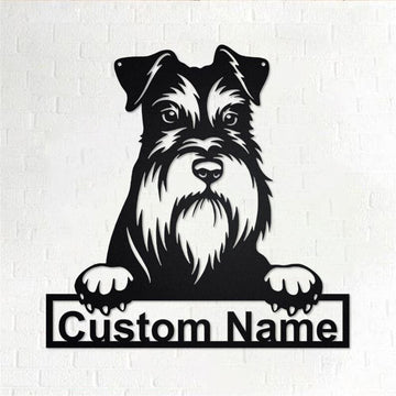 Custom Metal Sign, Miniature Schnauzer Dog Metal Sign, Anniversary Gift, Dog House Sign, Outdoor Sign, Home Decor Sign
