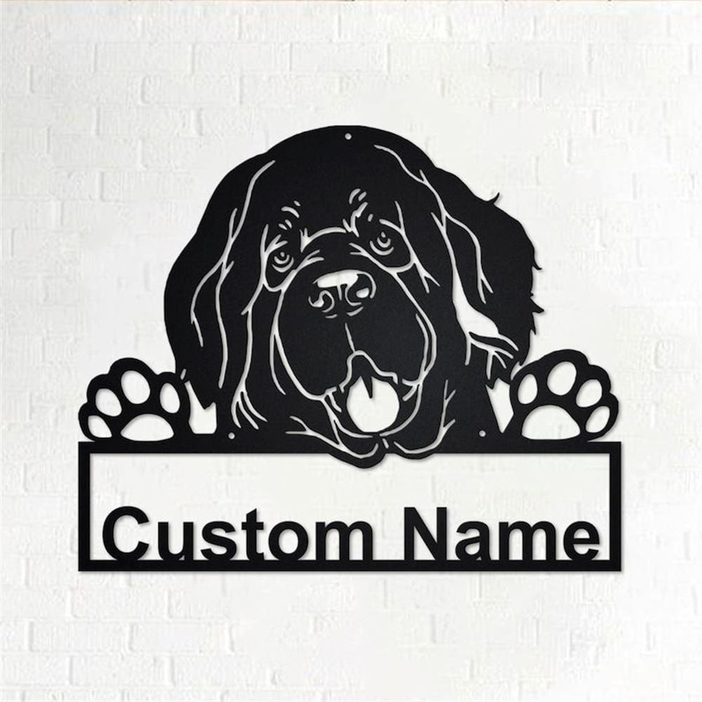 Custom Metal Sign, Newfoundland Dog Metal Sign, Anniversary Gift, Dog House Sign, Dog Wall Art, Outdoor Sign, Home Decor Sign