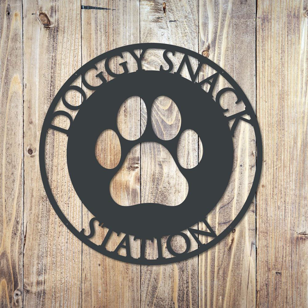 Custom Metal Sign, Personalised Laser Cut Metal Dog Sign, Anniversary Gift, Dog House Sign, Outdoor Sign, Home Decor Sign