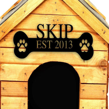 Custom Metal Sign, Pet Name Sign Cut Metal Sign, Anniversary Gift, Dog House Sign, Dog Wall Art, Outdoor Sign, Home Decor Sign