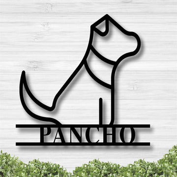 Custom Metal Sign, Pet Name Sign Metal Sign, Anniversary Gift, Dog House Sign, Dog Wall Art, Outdoor Sign, Home Decor Sign