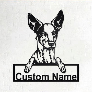Custom Metal Sign, Podenco Dog Metal Sign, Anniversary Gift, Dog House Sign, Dog Wall Art, Outdoor Sign, Home Decor Sign