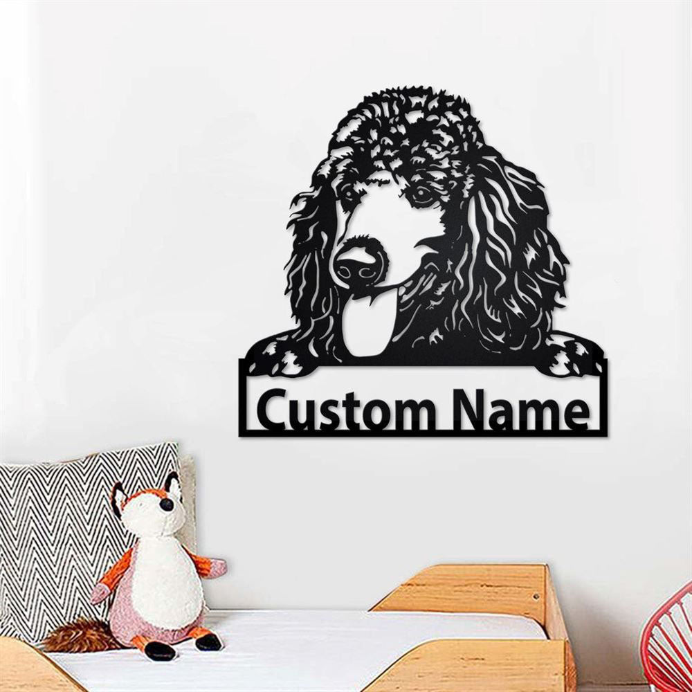 Custom Metal Sign, Poodle Metal Signs, Anniversary Gift, Dog House Sign, Dog Wall Art, Outdoor Sign, Home Decor Sign