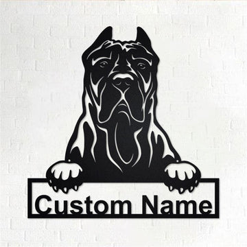 Custom Metal Sign, Presa Canario Dog Metal Sign, Anniversary Gift, Dog House Sign, Dog Wall Art, Outdoor Sign, Home Decor Sign