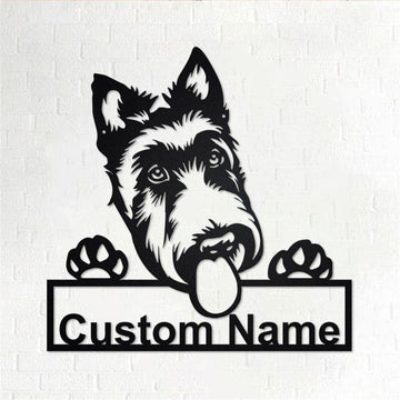 Custom Metal Sign, Scottish Terrier Dog Metal Sign, Anniversary Gift, Dog House Sign, Dog Wall Art, Outdoor Sign, Home Decor Sign