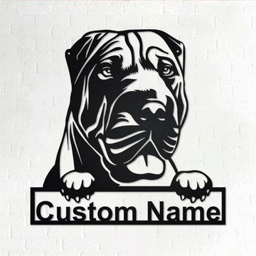 Custom Metal Sign, Shar Pei Dog Metal Signs, Anniversary Gift, Dog House Sign, Dog Wall Art, Outdoor Sign, Home Decor Sign