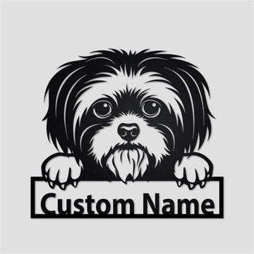 Custom Metal Sign, Shih Tzu Cut Metal Signs, Anniversary Gift, Dog House Sign, Dog Wall Art, Outdoor Sign, Home Decor Sign