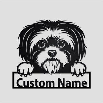 Custom Metal Sign, Shih Tzu Metal Signs, Anniversary Gift, Dog House Sign, Dog Wall Art, Outdoor Sign, Home Decor Sign