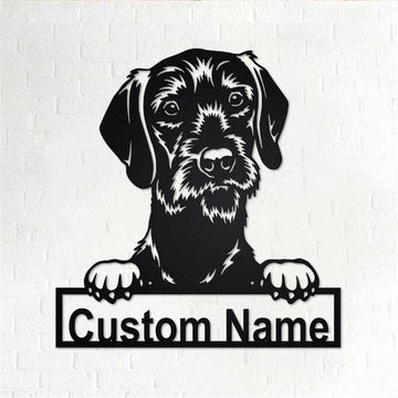 Custom Metal Sign, Short Haired Pudelpointer Dog Metal Sign, Anniversary Gift, Dog House Sign, Outdoor Sign, Home Decor Sign