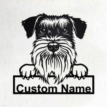 Custom Metal Sign, Standard Schnauzer Dog Metal Sign, Anniversary Gift, Dog House Sign, Dog Wall Art, Outdoor Sign, Home Decor Sign