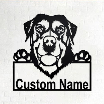 Custom Metal Sign, Swiss Mountain Dog Metal Sign, Anniversary Gift, Dog House Sign, Dog Wall Art, Outdoor Sign, Home Decor Sign