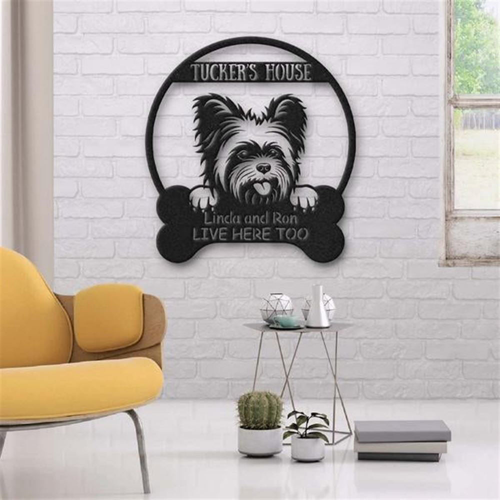 Custom Metal Sign, Yorkie Terrier Dog Lovers Metal Sign, Anniversary Gift, Dog House Sign, Dog Wall Art, Outdoor Sign, Home Decor Sign