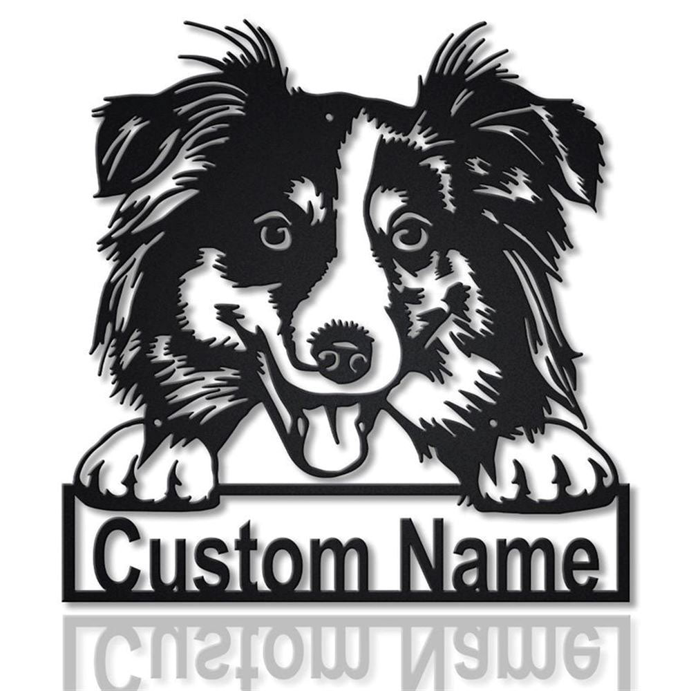 Custom Shepherd Dog Metal Sign, Led Lights Australian Shepherd Metal Sign, Dog Lover Gift, Dog Wall Sign, Home Decor Sign
