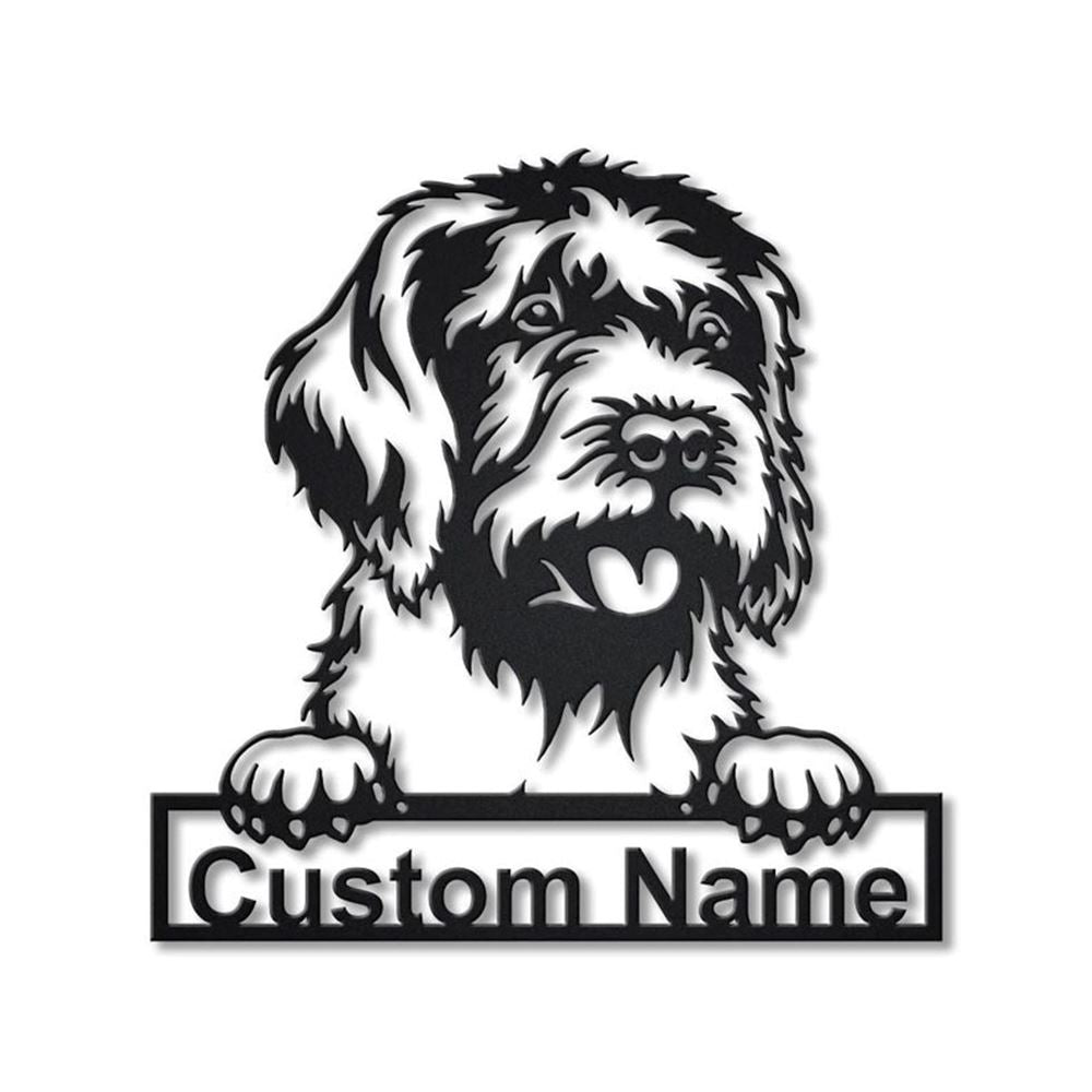 Custom Wirehaired Pointing Griffon Metal Sign, Led Lights Wirehaired Pointing Griffon Sign, Dog Lover Gift, Dog Wall Sign, Home Decor Sign