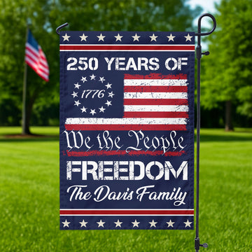 We The People Freedom Personalized Garden Flag