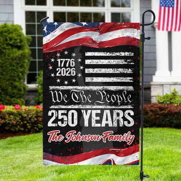 Custom 250 Years USA 250th Birthday 1776-2026 Eagle Garden Flag Gift for Family