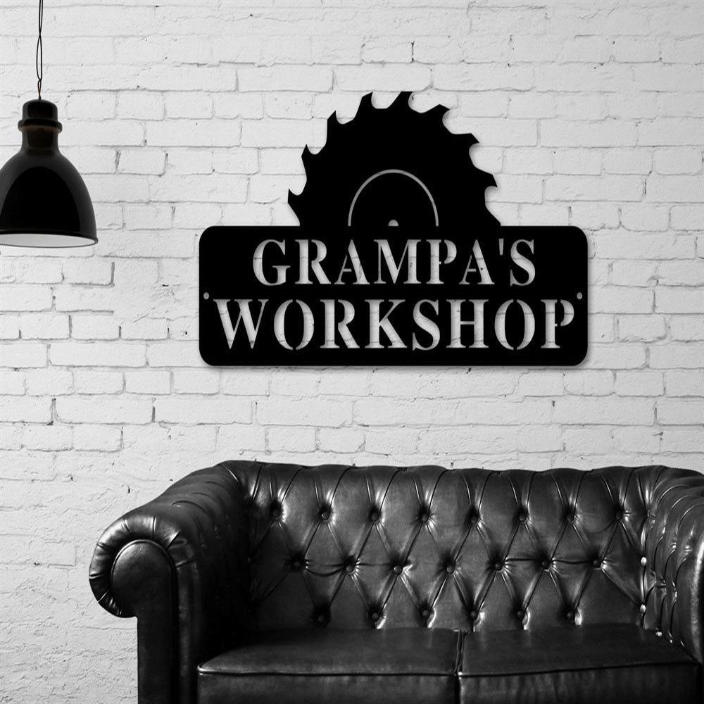 Daddys Workshop Dads Garage Metal Sign, Fathers Day Gift, Gift For Husband, Sign For Dad, Metal Sign Daddy Daughter Gift