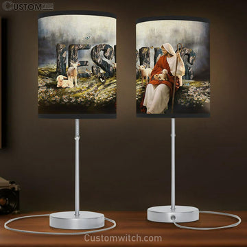 Daisy Field White Lamp Jesus Table Lamp Gift - Bible Verse Table Lamp - Religious Bedroom Decor