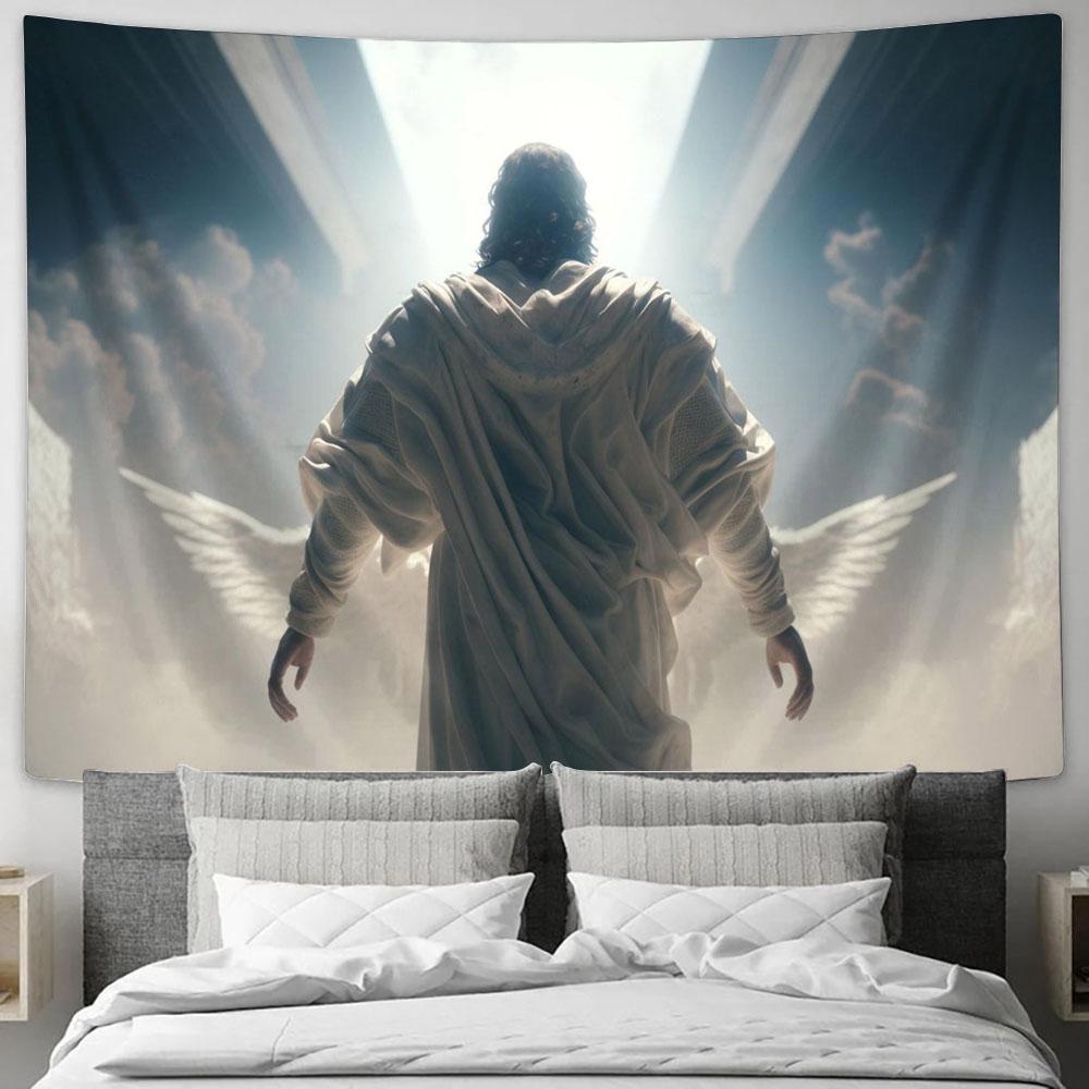 Divine Mercy Jesus Christ Christian God Tapestry Pictures - Faith Art - Christian Tapestry Wall Art Decor