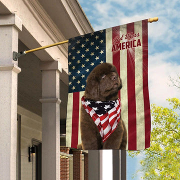 Dog Garden Flags, Newfoundland God Bless House Flag, Dog Flags For House, Dog Owner Gift