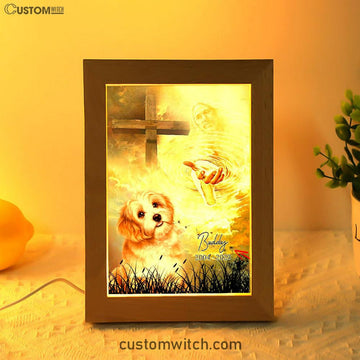 Dog Memorial Frame Lamp Prints - Take My Hand Jesus - Pet Loss Gifts