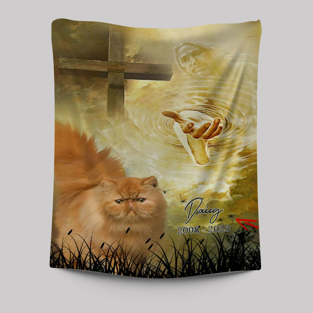 Dog Memorial Tapestry Prints - Take My Hand Jesus - Pet Loss Gifts