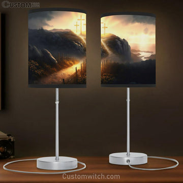Easter Cross Dawn Table Lamp Pictures - Faith Art - Christian Table Lamp Gift Decor