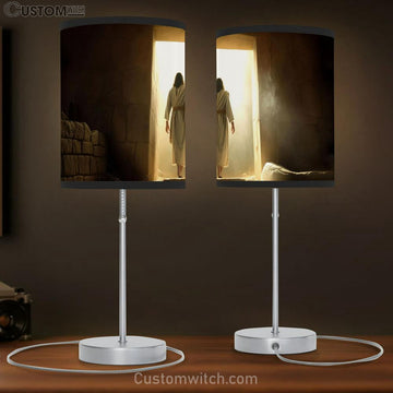 Easter Jesus Christ Come Out Tomb Table Lamp Pictures - Faith Art - Christian Table Lamp Gift Decor