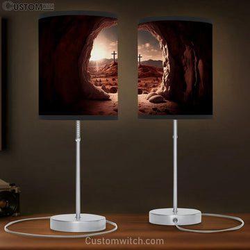 Empty Tomb Easter Jesus Christ Table Lamp Pictures - Faith Art - Christian Table Lamp Gift Decor