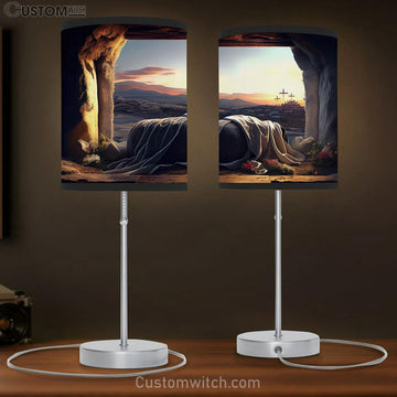 Empty Tomb Jesus Christ Table Lamp Pictures - Faith Art - Christian Table Lamp Gift Decor