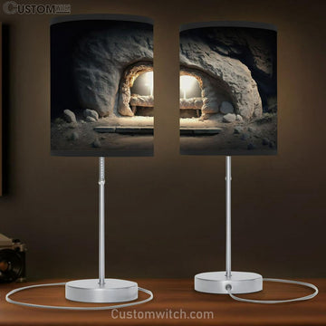 Empty Tomb Resurrection Table Lamp Pictures - Faith Art - Christian Table Lamp Gift Decor