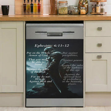 Ephesians 611 The Whole Armor Of God Dishwasher Cover, Christian Home Decor, Religious Kitchen Decor